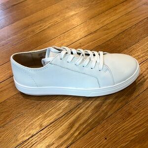 Portland Leather Patina White 8.5 Lace Up Sneakers Brand New